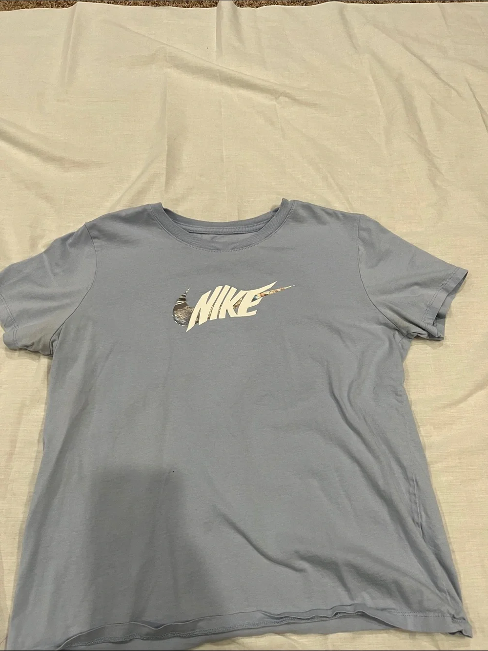 Nike Women’s Sky Blue Logo Short Sleeve Tee